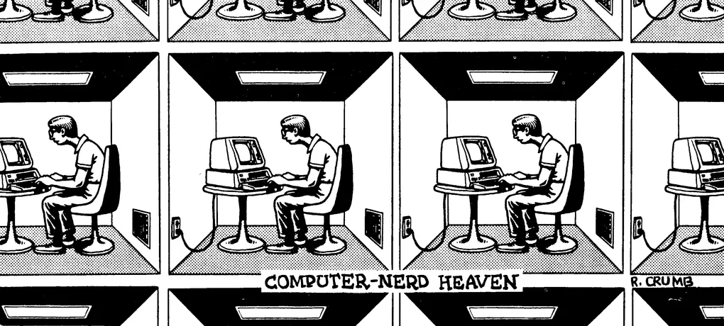 Computer-Nerd Heaven by Robert Crumb